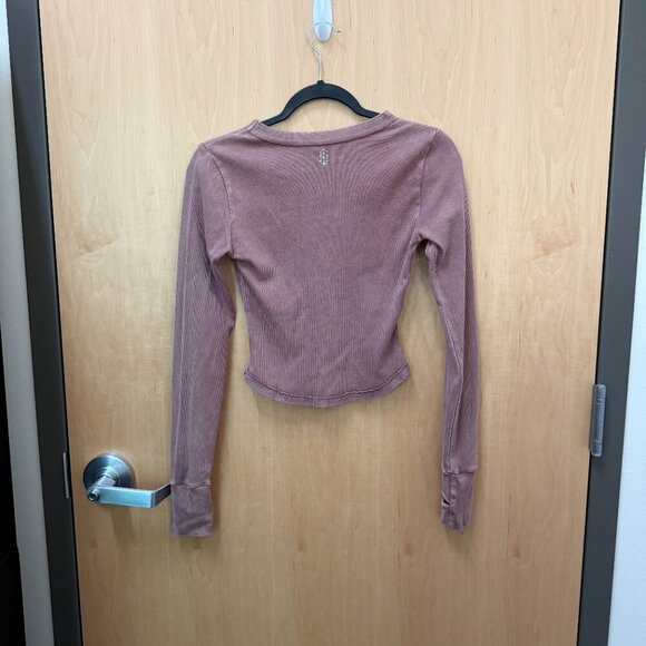 Free People Movement Mauve Ribbed Long Sleeve XS/S - Picture 2 of 5